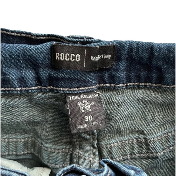 True Religion World Tour  Men’s Rocco Relaxed Skinny Jeans 30 Fall Winter Y2K - Picture 12 of 16